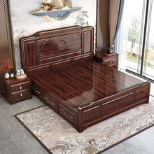 新中式酸枝木实木床工厂直销床现代雕花高档古典家用主卧双人大床