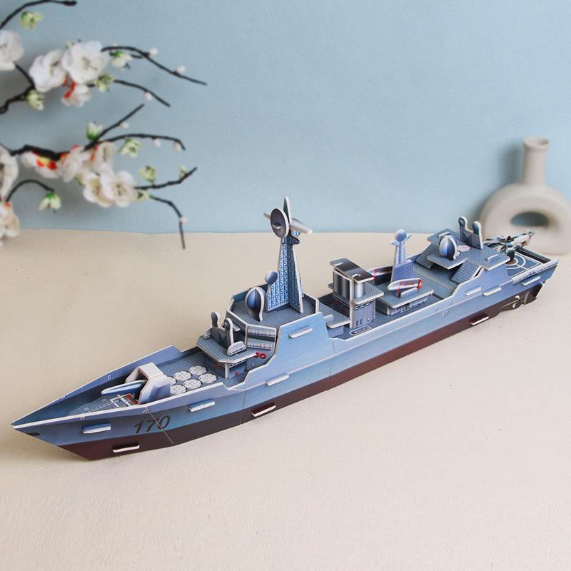 Aircraft Carrier Diy Paper 3d 3d Puzzle Model Children Model Handmade Early Education Educational Montessori Toys Wholesale