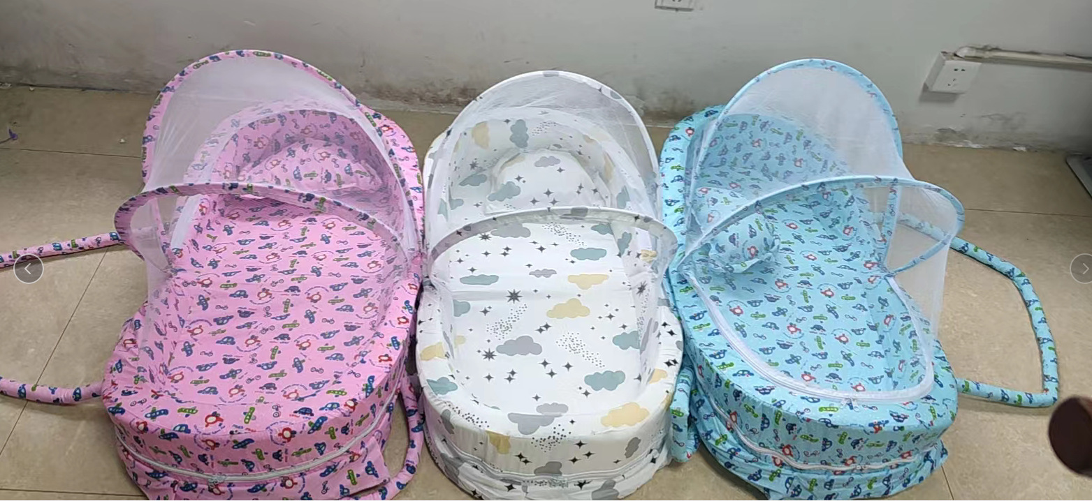 Baby Portable Baby Bed in Bed Removable with Mosquito Net Factory Travel Foldable Crib Cabas