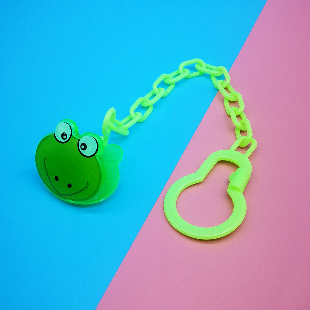 Teether Rope Buckle Baby Pacifier Chain Pacifier Clip Plastic Mouth Toy Chain Cartoon Plastic Pacifier Accessories