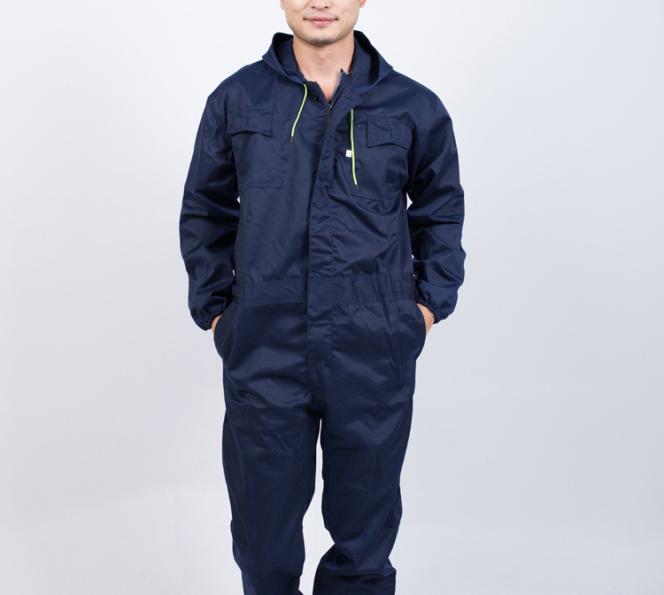 中国中铁劳保工作服定做纯色长袖连体工装套装厂服定制 汽修工程