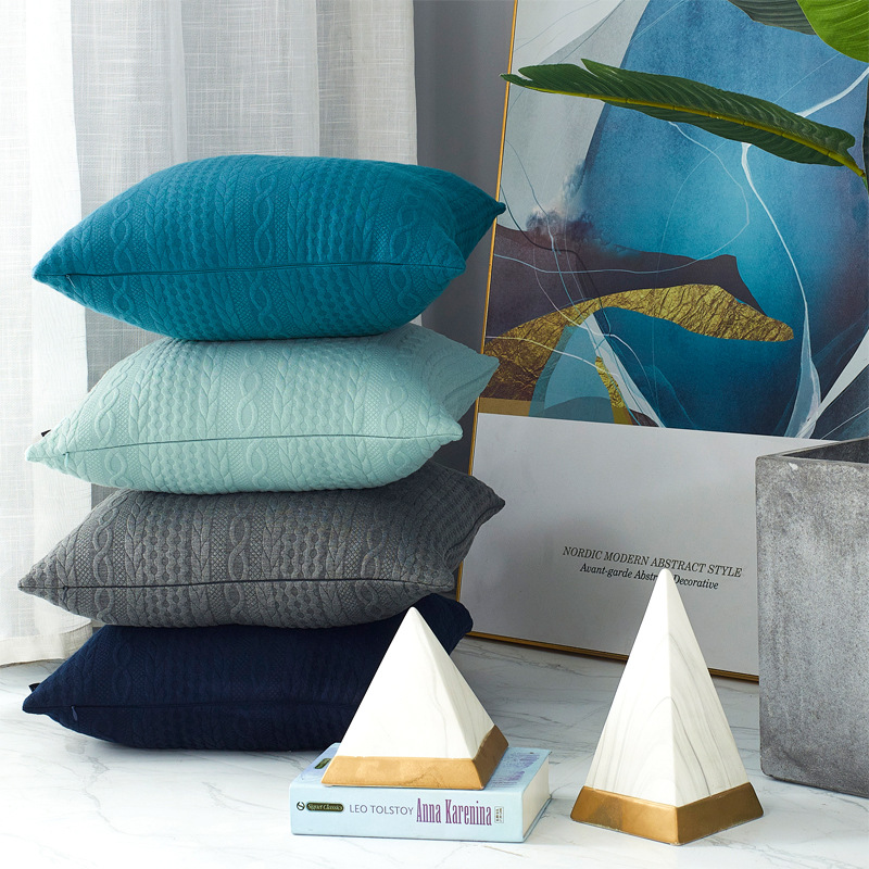 factory customized pillow air layer clip silk floss wheat jacquard amazon hot sofa bedroom super soft pillow