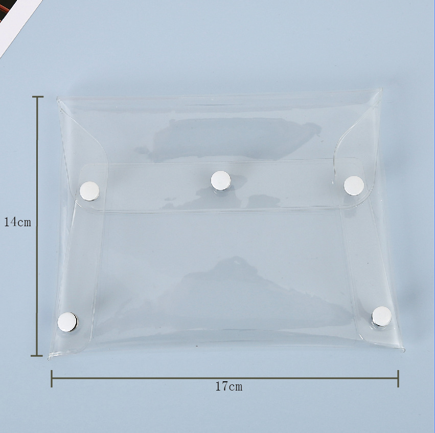 PVC Transparent Large, Medium and Small Mask Data Cable Wash Skin Care Products Makeup Brush Storage Epidemic Prevention Bag Coin Purse Pencil Case