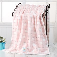 Pure cotton gauze six layers of bath towel thickening ms跨境