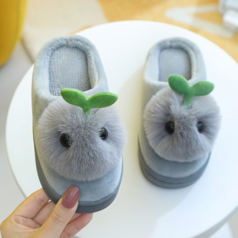 Watermelon Boys and Girls Autumn and Winter Shoes Indoor Home Children Cute Cotton Slippers New Plush Shoes Cotton Slippers