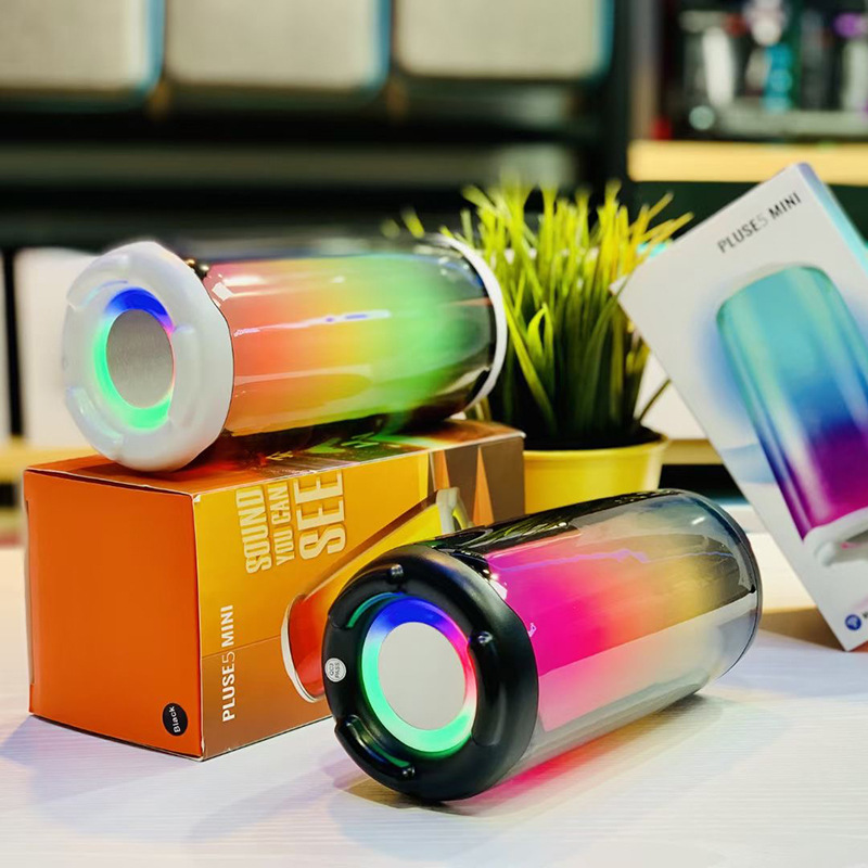 New Pulse Pluse5mini Bluetooth Speaker Creative Gift Color Light Desktop Card Subwoofer TWS Couplet