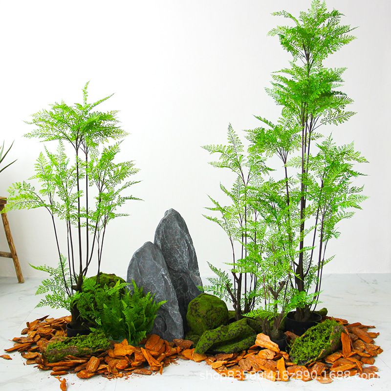 北欧仿真蕨树盆栽假绿植装饰室内园艺居家落地摆件造布景仿生植物