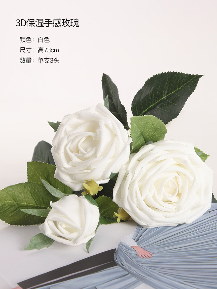 Moist Feeling Rose Bouquet Simulation Floral Decorations Home Indoor Decoration Wedding Fake Flower Photo Decoration Flowers