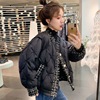 French Small fragrant wind Hit color Mosaic Cotton Women's wear winter new pattern Unique Sense of design A small minority fashion coat jacket