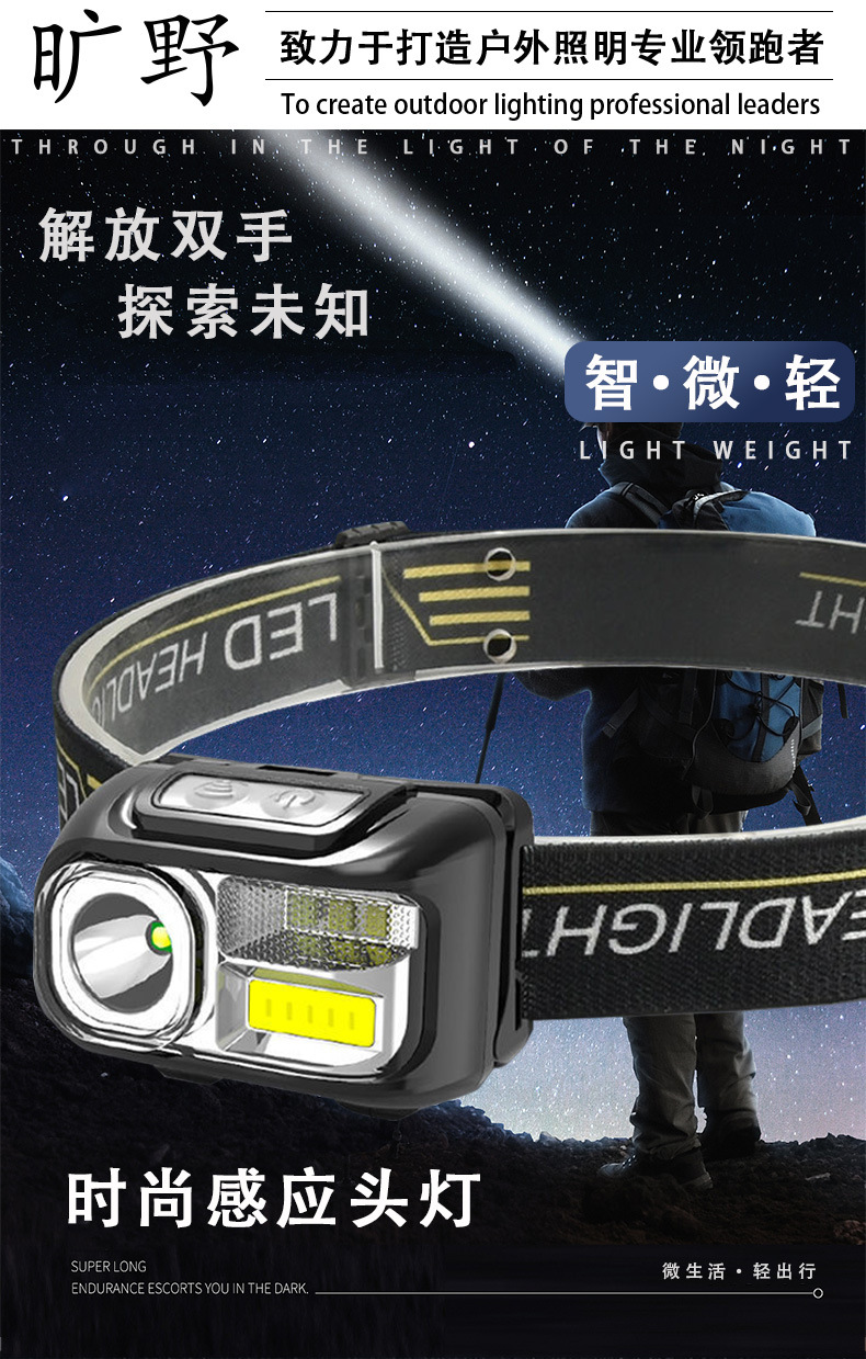 头灯强光充电远射超亮长续航18650锂电池头戴式照明灯夜钓鱼专用