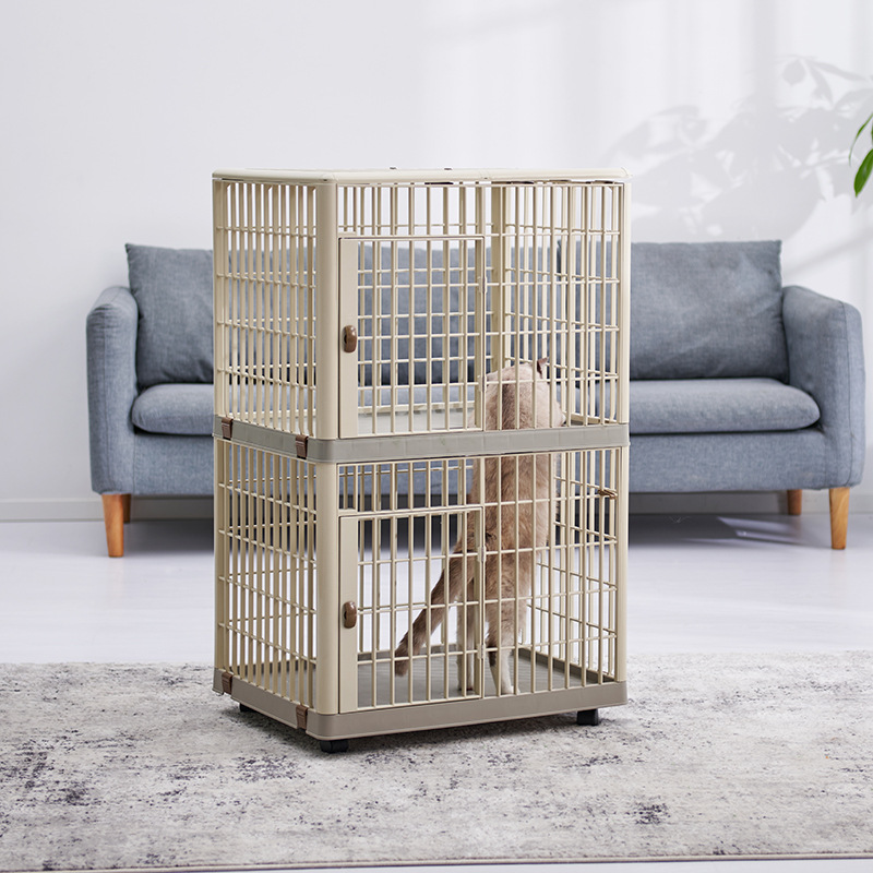 Xinding Household Cat Villa Plastic Thickened Pet Cage Large Space Double-Layer Indoor Cat Nest Cat House