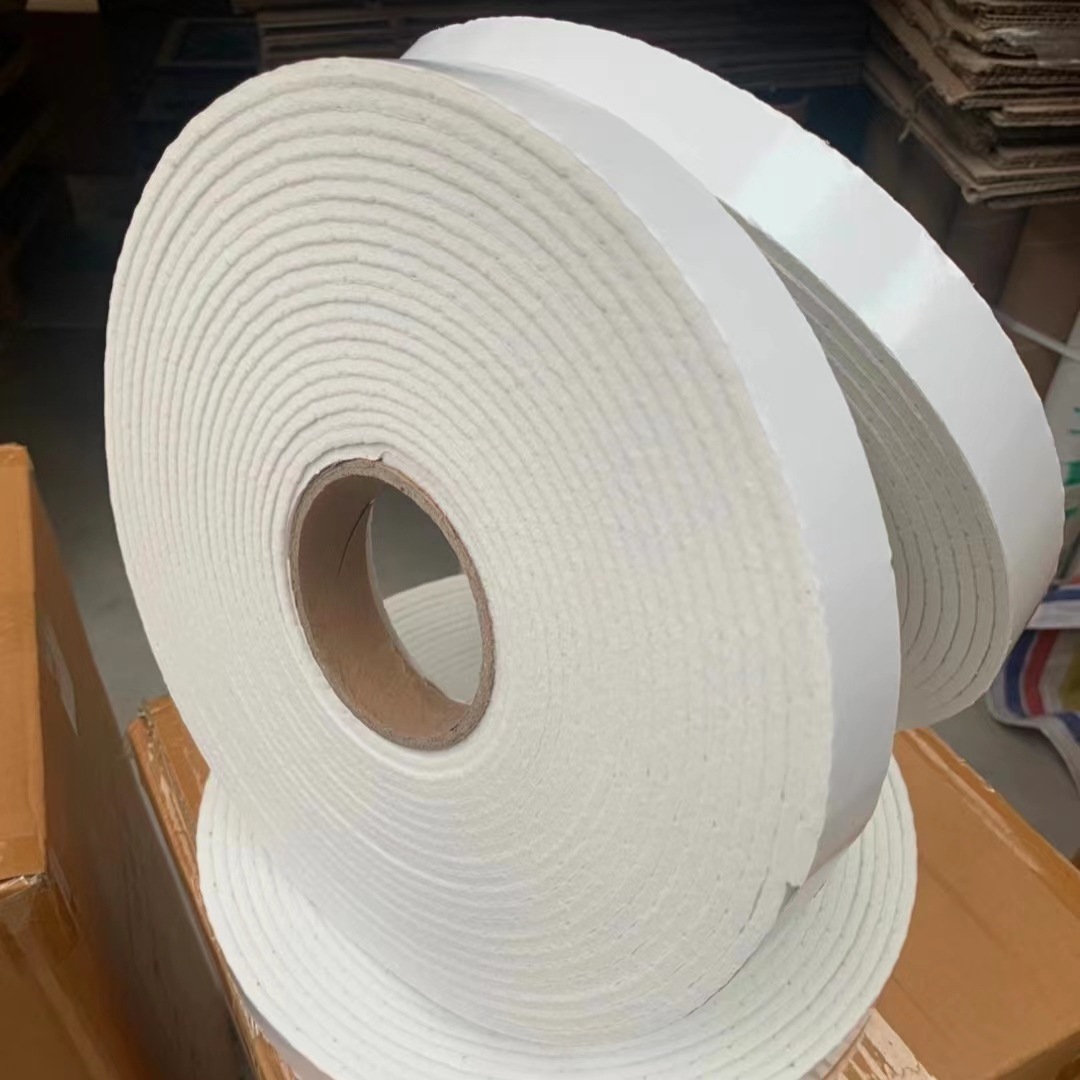 陶瓷纤维单面背胶自粘胶条 海绵密封条防烟防火胶带阻燃陶瓷胶条