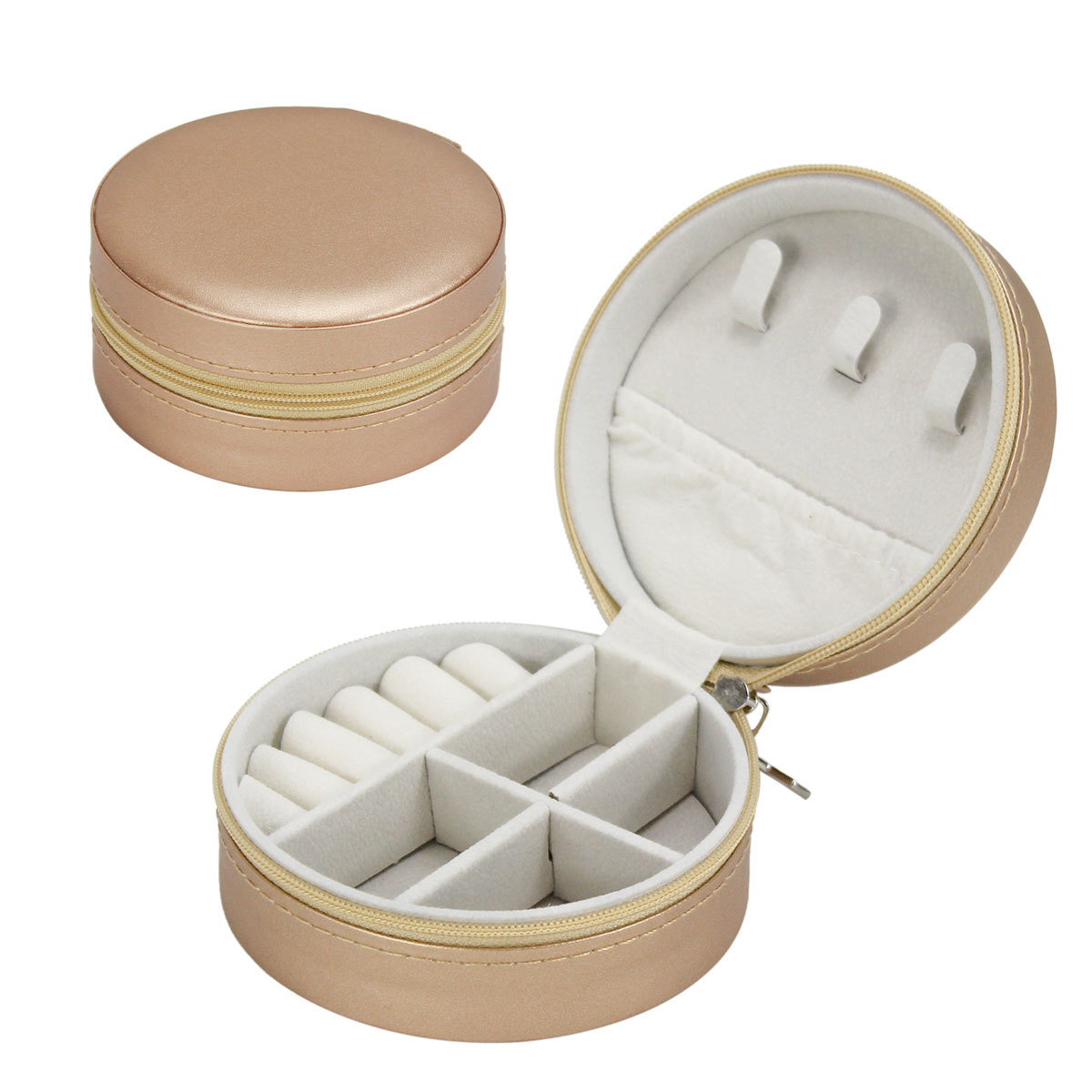 European New Style Storage Box Jewelry Portable Travel Jewelry Ear Stud and Ring Necklace Earrings Jewelry Storage Box