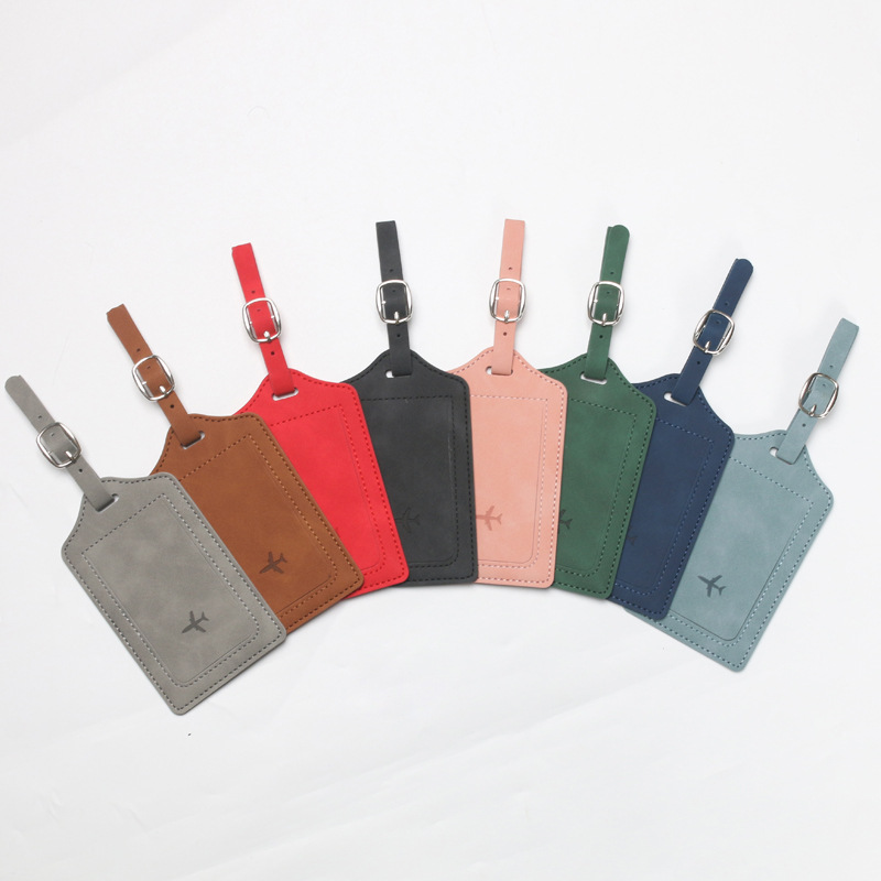 跨境现货pu行李牌定制登机牌 行李吊牌 皮革行李箱挂牌可定制logo