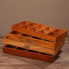 木头盒子复古木质桌面收纳盒多功能木盒子家居用首饰整理盒