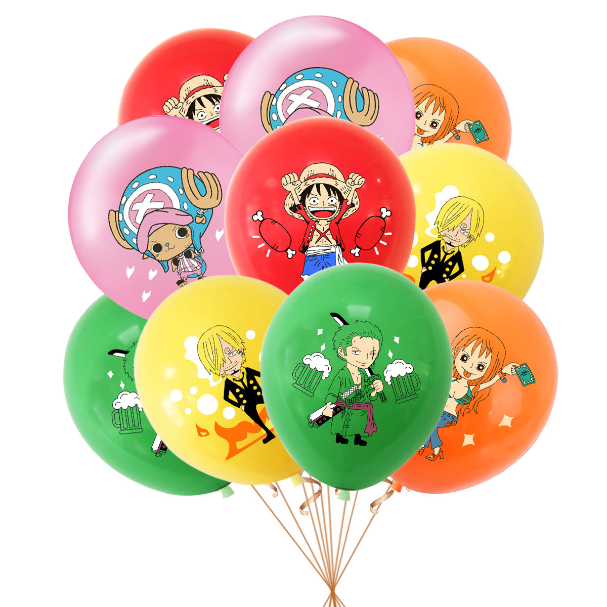 One Piece Birthday Party Rubber Balloons Decoration Skull Luffy Chopper Balloon Birthday Decorations