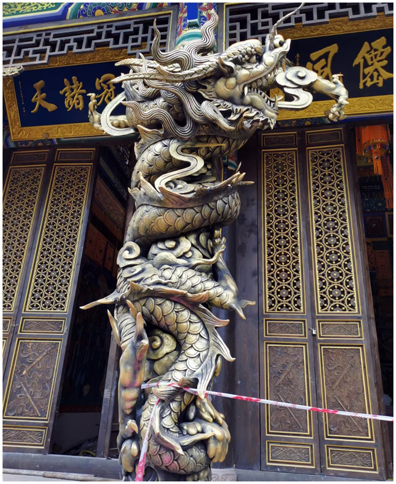 玻璃钢龙雕塑寺庙龙柱龙抱柱中国龙水泥雕塑盘龙柱锻铜浮雕定制