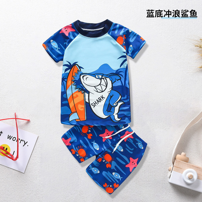 2024 New Children's Swimsuit Swimming Trunks 3-9 Years Old Split Two-Piece for Boys Swimsuit Vacation Beach Pants Swimsuit