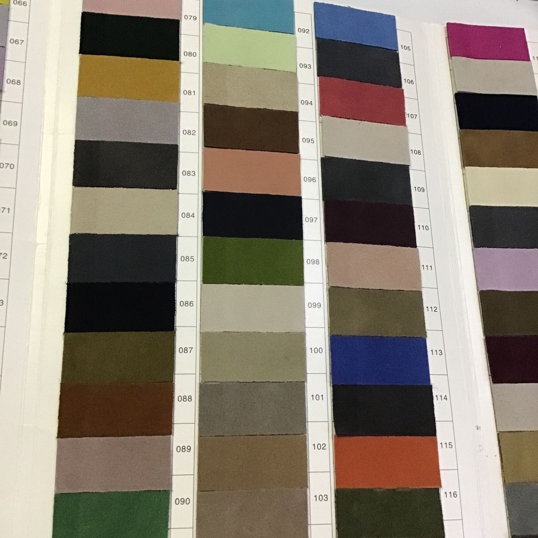 彩色皮革色卡本样品册牛二层156颜色现货牛翻毛反绒皮商用色卡