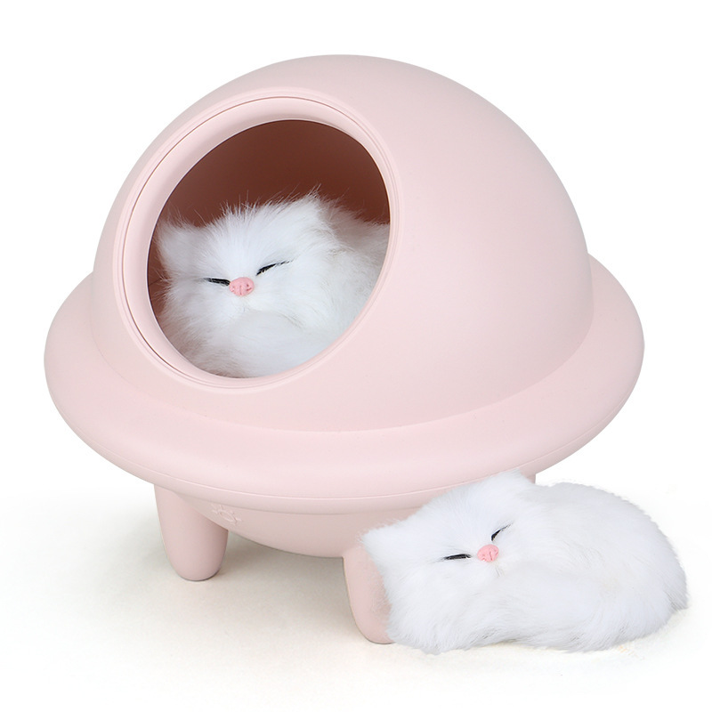 Tiktok Cat Bluetooth Speaker Small Night Lamp Girl Bedroom Bedside Warm Small Night Lamp Decoration Storage USB Charging