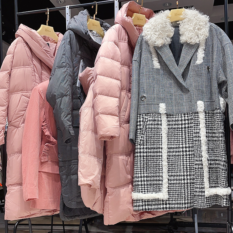 厂家一手货源服装批发中长款品牌羽绒服大衣外套女秋冬款新品尾货