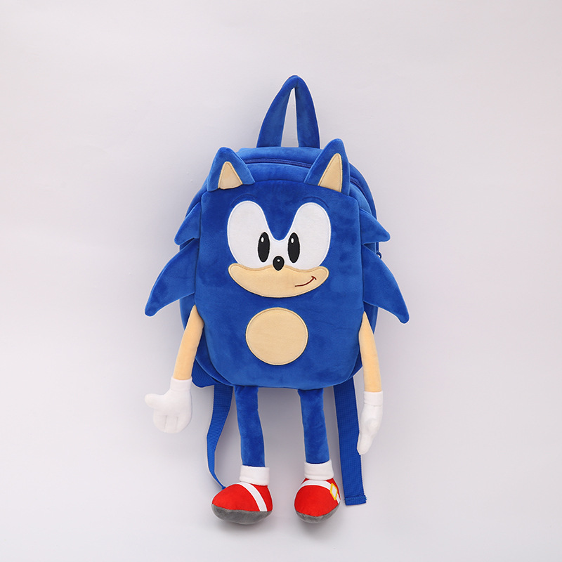 Cross-Border New Arrival Sony Backpack Plush Backpack Sonic the Hedgehog Hedgehog Sonic the Hedgehog Ng Plush Toy