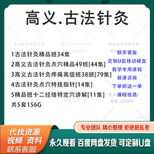 高义指针理论视频班针灸疼痛视频教程精品实操古法点穴高级班特技