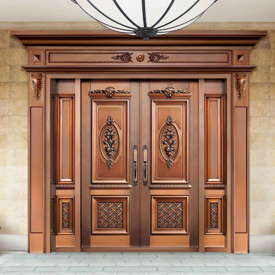 0成交0平方米现代简约双开防爆铝钢门 家用自建房入户门 别墅大门客厅