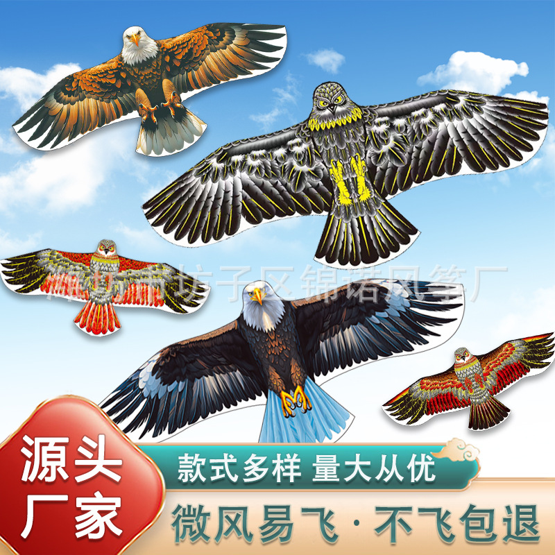 新款老鹰风筝批发 多规格平面老鹰风筝大型成人户外运动 儿童风筝