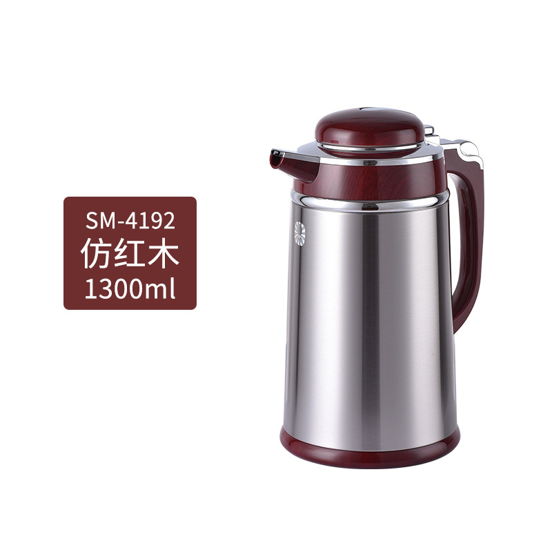 Clear Water Kettle Household Coffee Pot Stainless Steel Office Kettle Thermos Bottle Glass Liner Insulation Bottle Small Insulation Pot Thermos Bottle