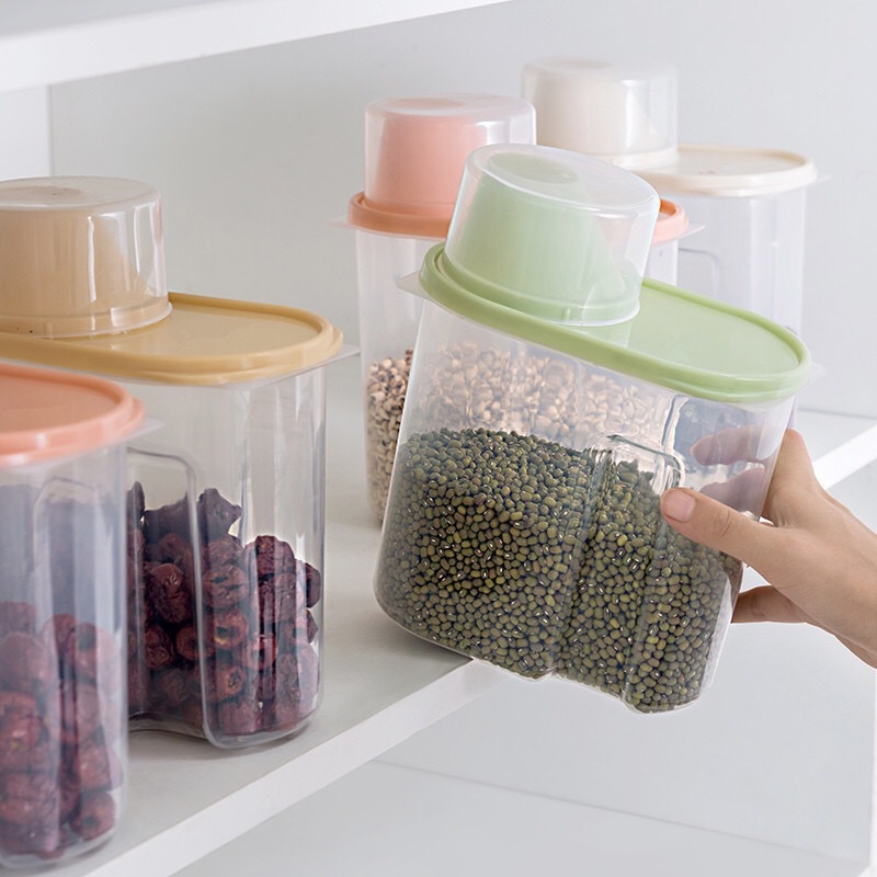 Household Transparent Cereals Storage Tank