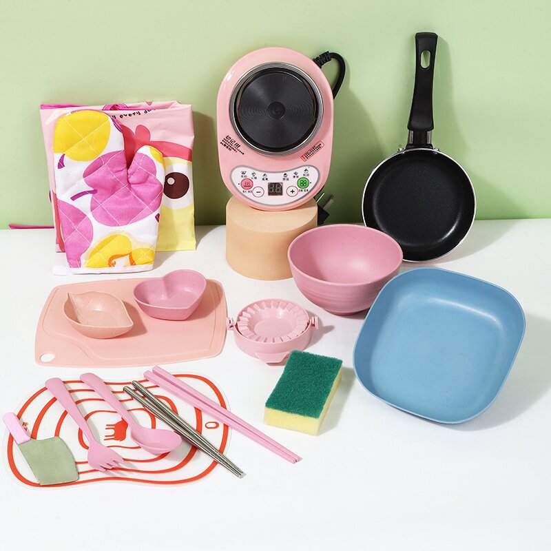 迷你厨房真煮小厨具儿童益智厨具全套做饭女孩套餐过家家玩具餐具