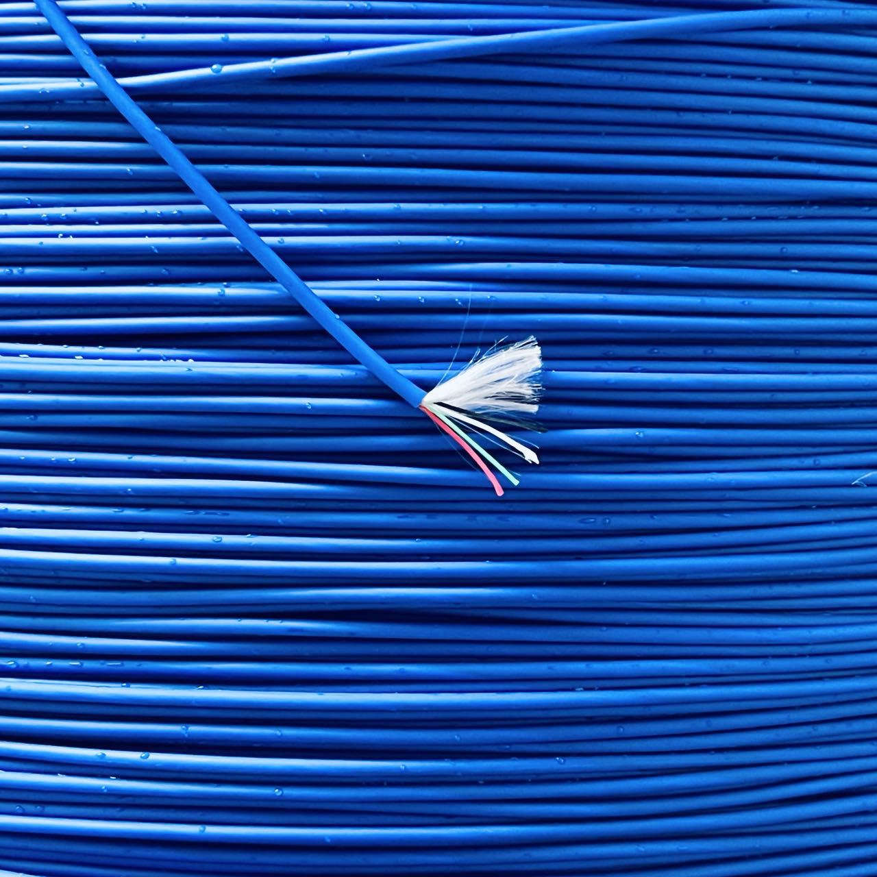 供应蓝色水下探鱼器专用线 四芯镀锡铜线4800d强拉力白旦丝 1.8mm