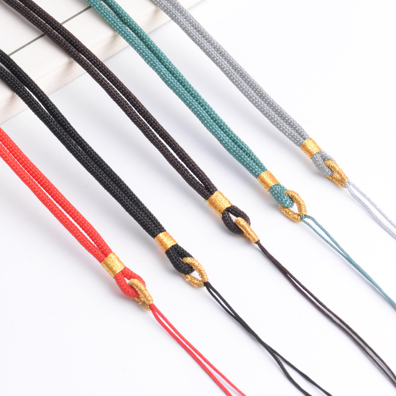 绕金线款可调节简约款素雅玉坠挂件绳女士水晶佛牌挂件绳男毛衣链