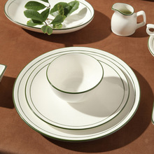 陶瓷餐具饭碗汤碗高级家用汤盘简约盘子创意酒店餐厅碗碟盘套装