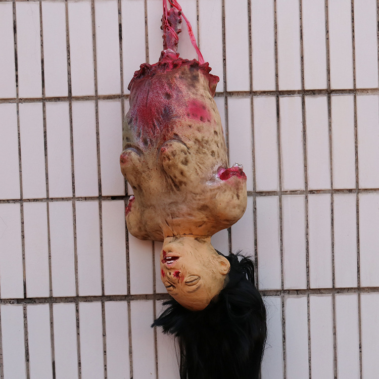万圣节鬼屋恐怖主题场景布置道具断手男尸吊尸半截仿真全身假尸体