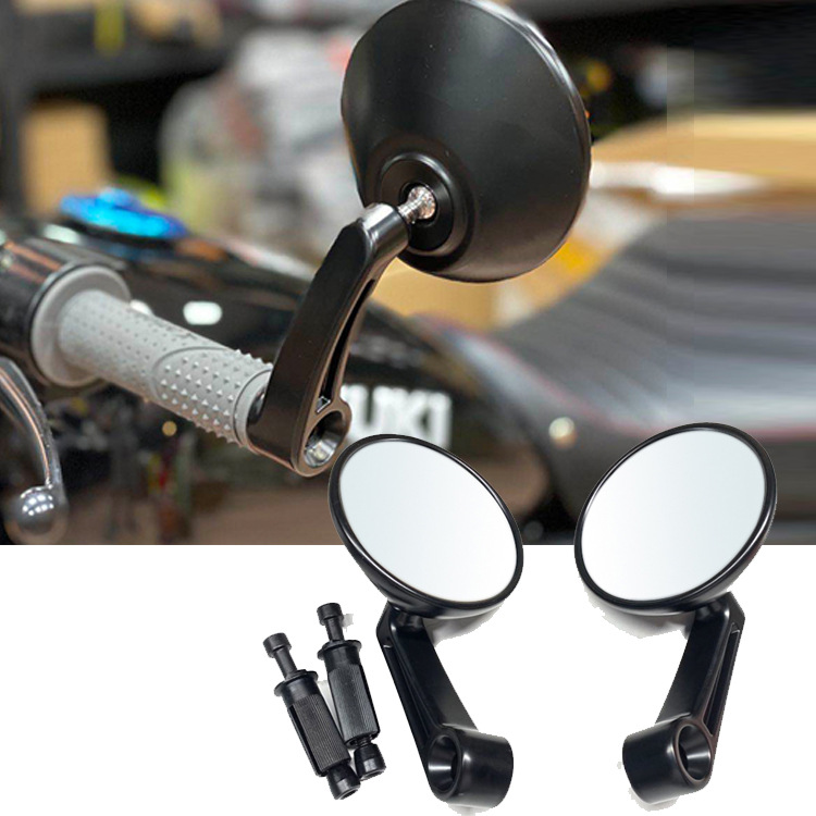 适用于复古摩托车龙嘉棍王游侠幼狮ac300咖啡手把镜后视镜反光镜
