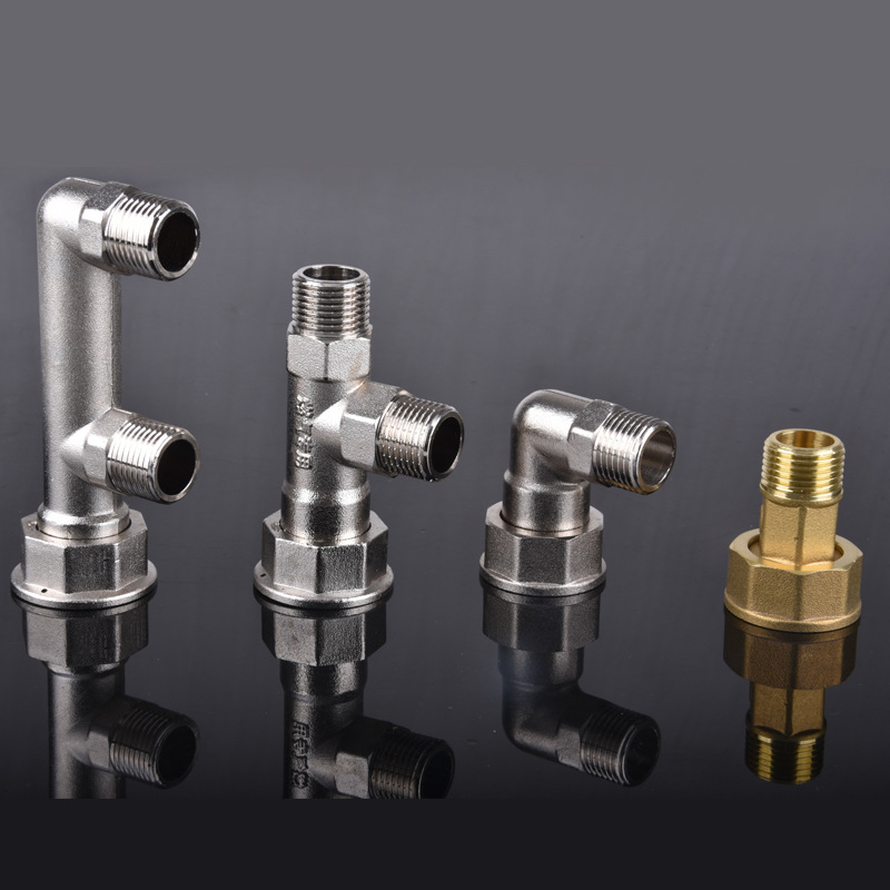 全铜燃气表接头m30天然气煤气表活接三通弯头配件一分两路转接口