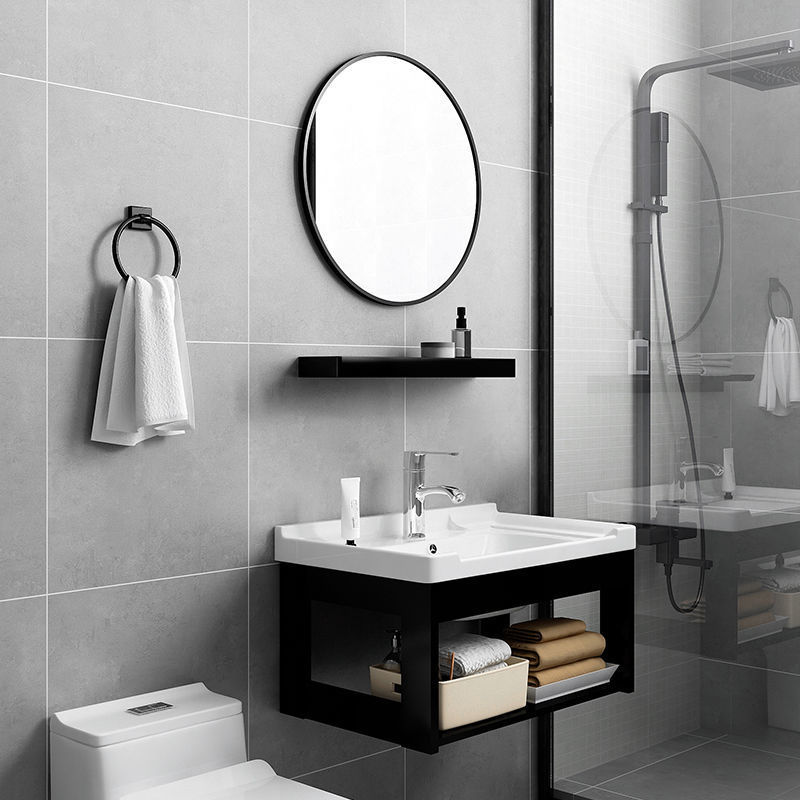 Wash Basin Cabinet Combination Wall-Mounted Washbasin Simple Bathroom Vanity Bathroom Sink Small Apartment Mini