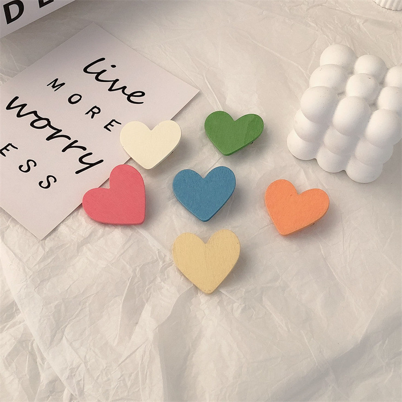 japanese and korean candy color love barrettes cute all-match bangs clip ins girl hairpin internet celebrity hair accessories mori style headdress