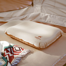 露营旅行便携易收纳自动充气枕户外3D舒适靠枕高弹力回棉奶酪枕头