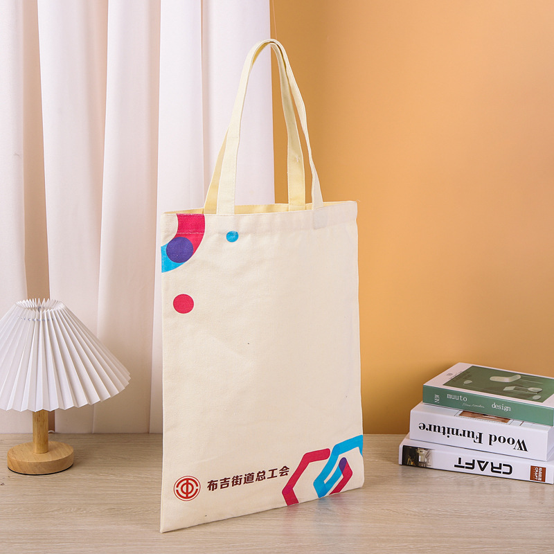 Factory Creative Canvas Bag Spot Cotton Bag Women's One-Shoulder Printing Portable Blank Advertising Printing Logo Canvas Bag