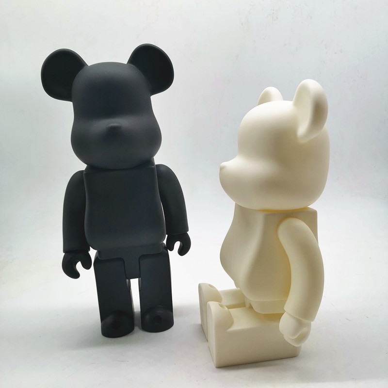 bearbrick400%积木熊暴力熊白模diy素材上色手办模型玩具摆件公仔