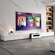 现代简约岩板激光电视柜海信88寸激光电视专用电动伸缩投影仪地台