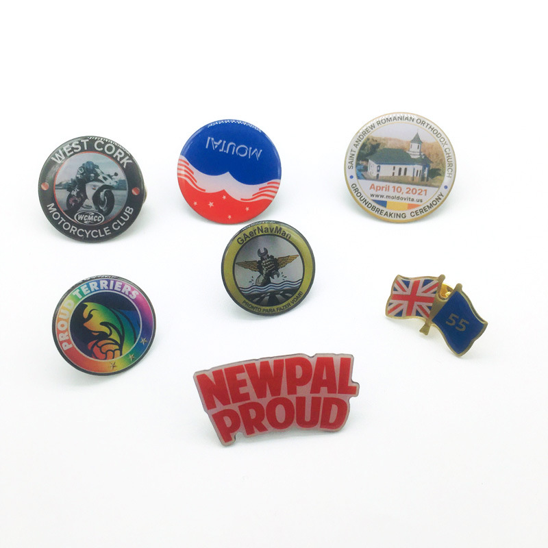 Stainless Steel Badge Custom School Badge Stainless Steel Printing Epoxy Badge Custom