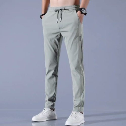 Ice Silk Leisure Trousers Men's Summer Thin 2022 Korean Style Work Trend Loose Straight Breathable Sports Pants