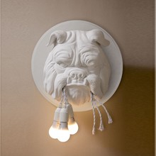 北欧动物头壁灯客厅餐厅书房卧室个性创意设计师ktv斗牛犬壁灯