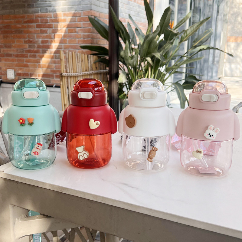 Good-looking Portable Kettle for Male and Female Students Drinking Water Crossbody Portable Children's Straw Cup Portable Space Bottle