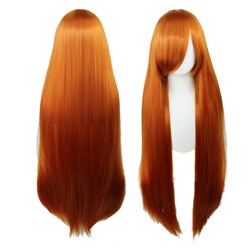 Beautiful Cartoon Universal Wig Mao Niang Cos Modeling High-Temperature Fiber Simulation Color Long Hair Silk Bangs Headgear Wholesale