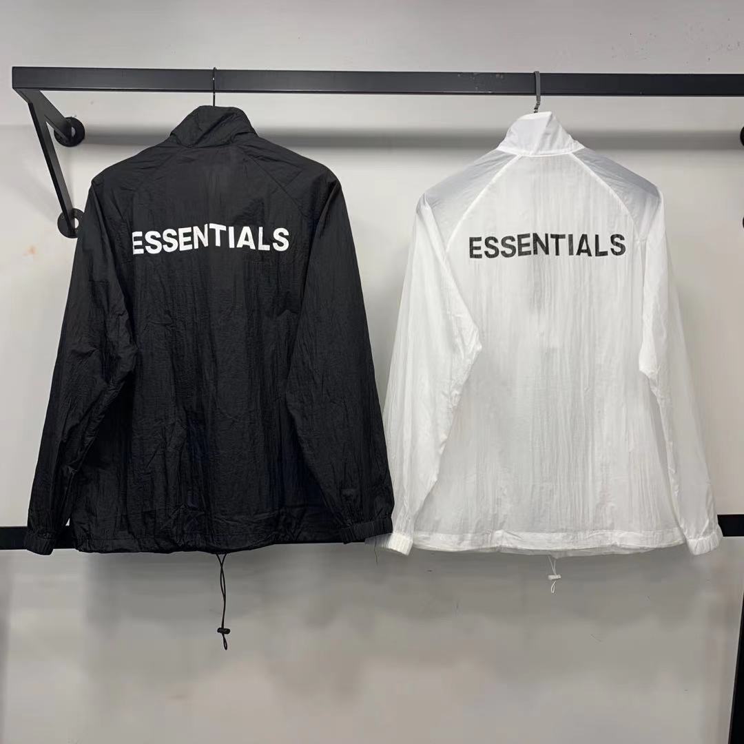 fog essentials 21fw新款半拉链立领油墨印logo防晒衣皮肤衣